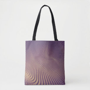 Abstract polygonal space low poly dark background  tote bag