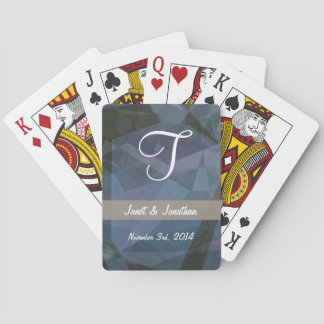Abstract Polygons 47 Customisable Monogram Playing Cards
