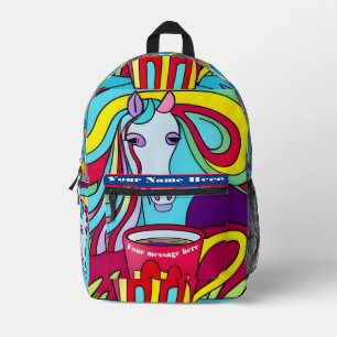 Abstract Pony  Printed Backpack