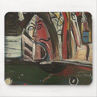 ABSTRACT POOL HALL MOUSE PAD