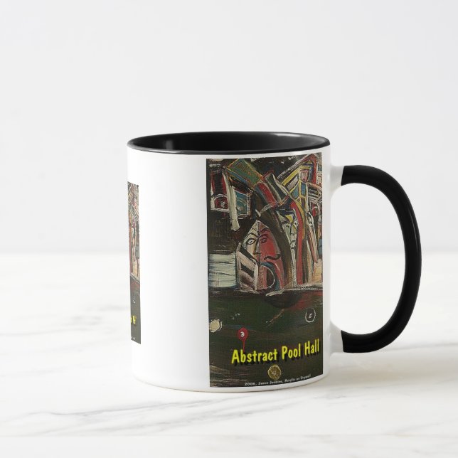 abstract pool hall mug (Right)