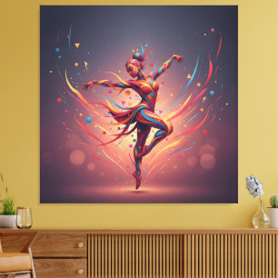 Abstract Pop Art Dancer  Canvas Print
