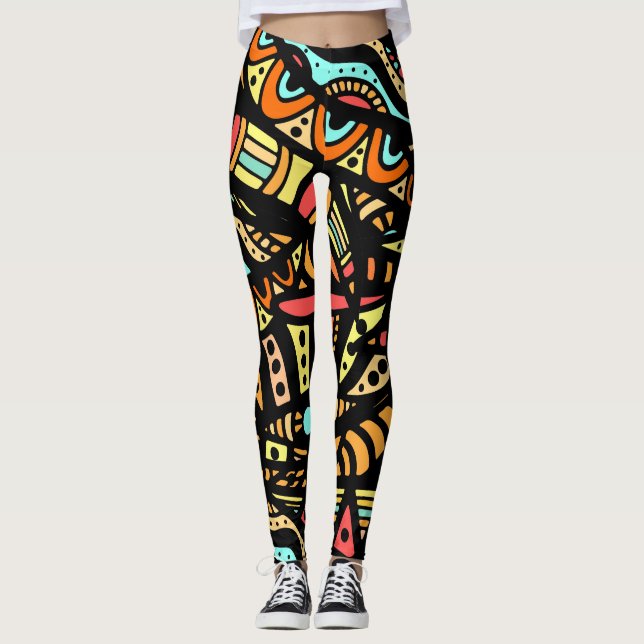 Abstract Pop Fashion Leggings (Front)