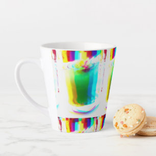Abstract Popart Primary Rainbow Drink Latte Mug