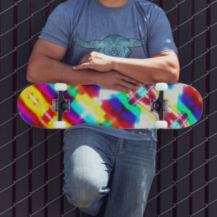 Abstract Popart Primary Rainbow Skateboard