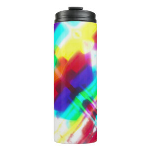 Abstract Popart Primary Rainbow Thermal Tumbler