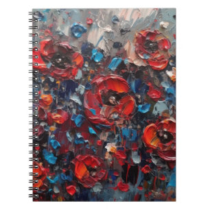 Abstract Poppies Painting Notebook
