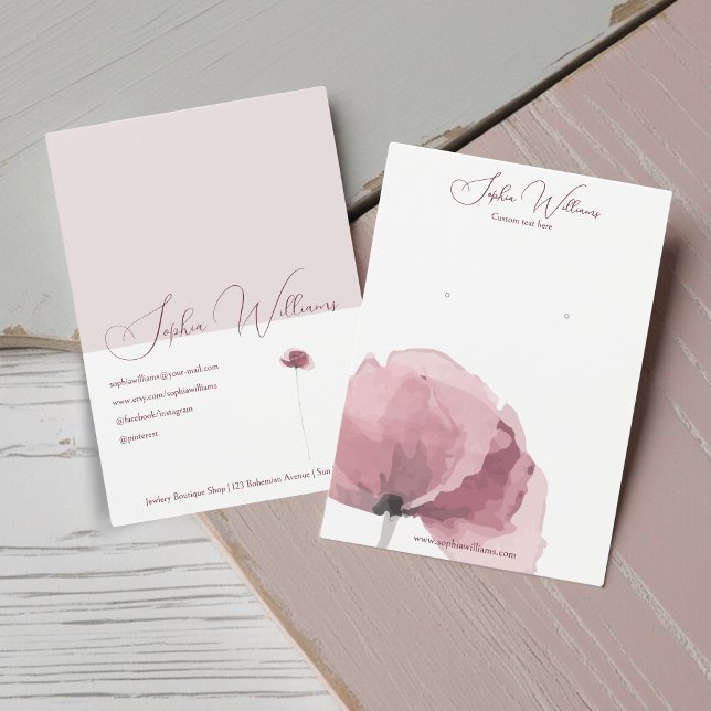 Abstract Poppy Earring Jewellery Display Card (Creator Uploaded)