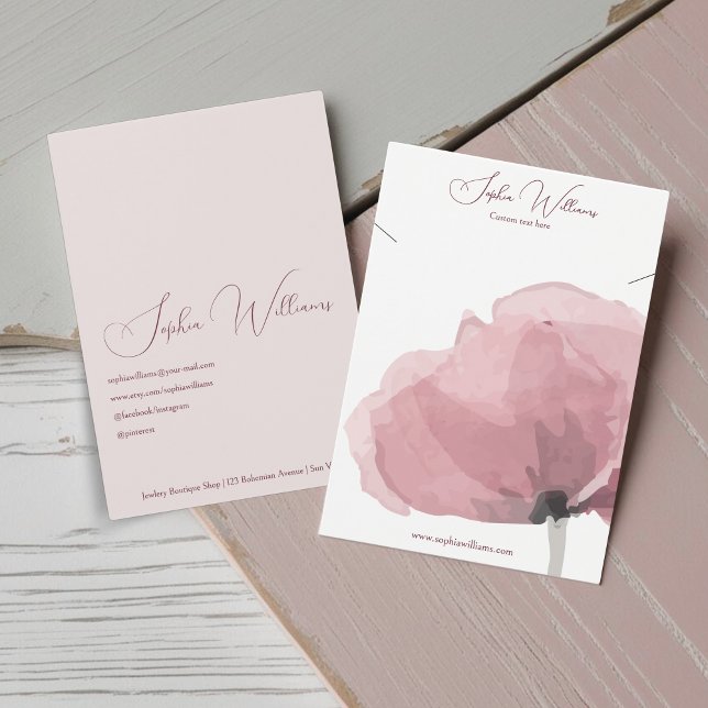 Abstract Poppy Necklace Jewellery Display Card (Creator Uploaded)