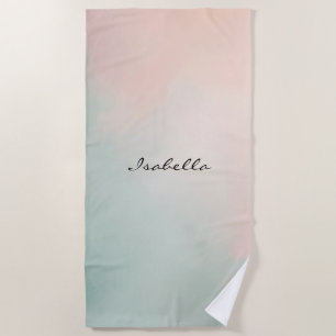 Abstract Popular Blush Pink Mint Collection Beach Towel