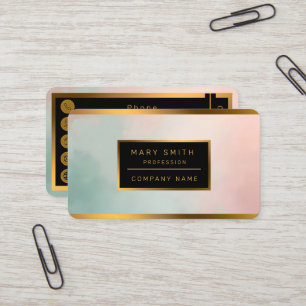 Abstract Popular Blush Pink Mint Collection Business Card