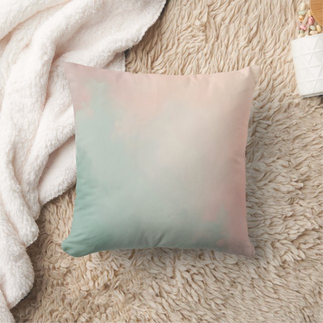 Abstract Popular Blush Pink Mint Collection Cushion (Blanket)