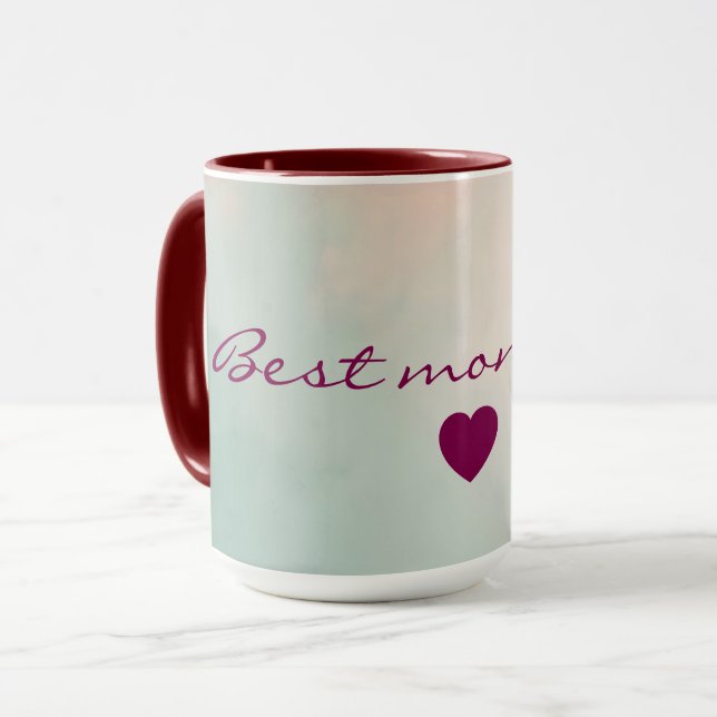 Abstract Popular Blush Pink Mint Collection Mug (Front Left)