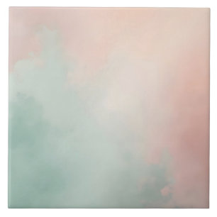 Abstract Popular Blush Pink Mint Collection Tile