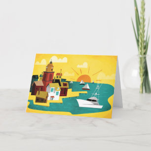 Abstract Port City Card