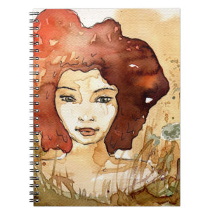 Abstract portrait 3 spiral notebook