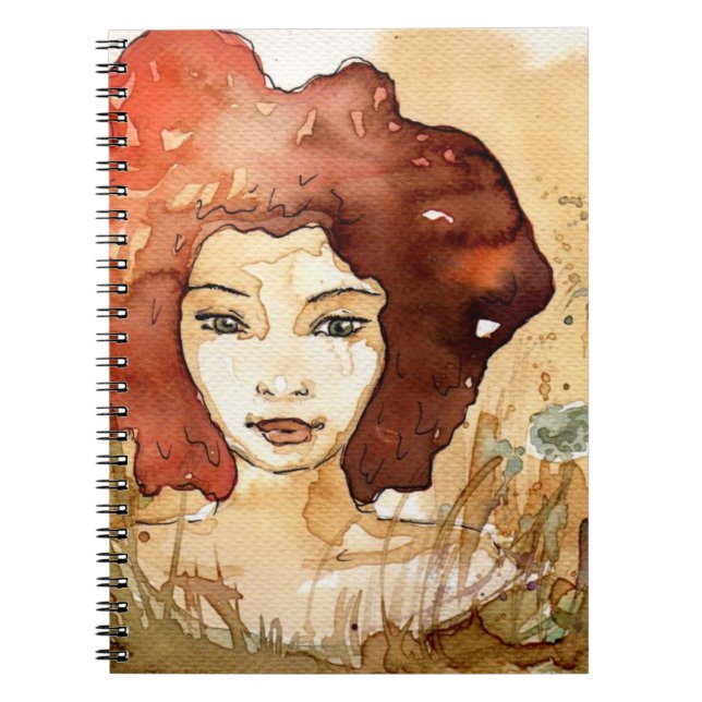 Abstract portrait 3 spiral notebook (Front)