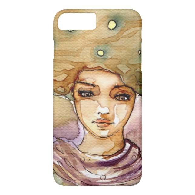 Abstract portrait and pretty woman Case-Mate iPhone case (Back)