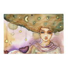 Abstract portrait and pretty woman