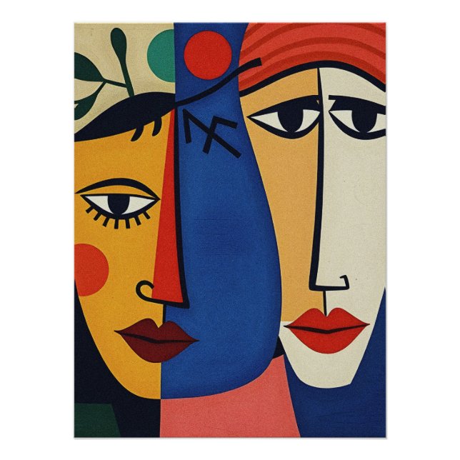 Abstract Portrait Art  Poster (Front)