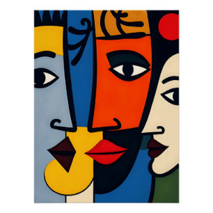 Abstract Portrait Art  Poster