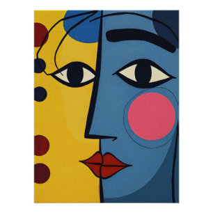 Abstract Portrait Art  Poster