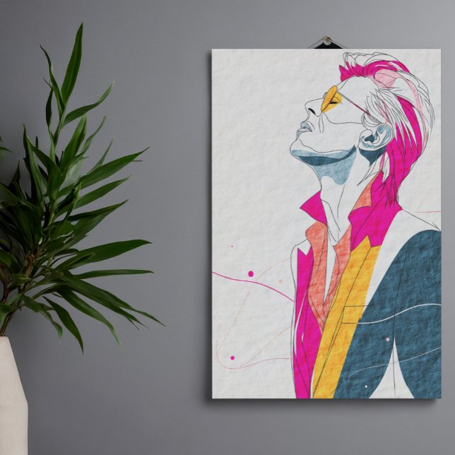  Abstract Portrait | David Bowie  Canvas Print (Creator Uploaded)