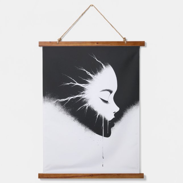 Abstract Portrait Hanging Tapestry (Front)