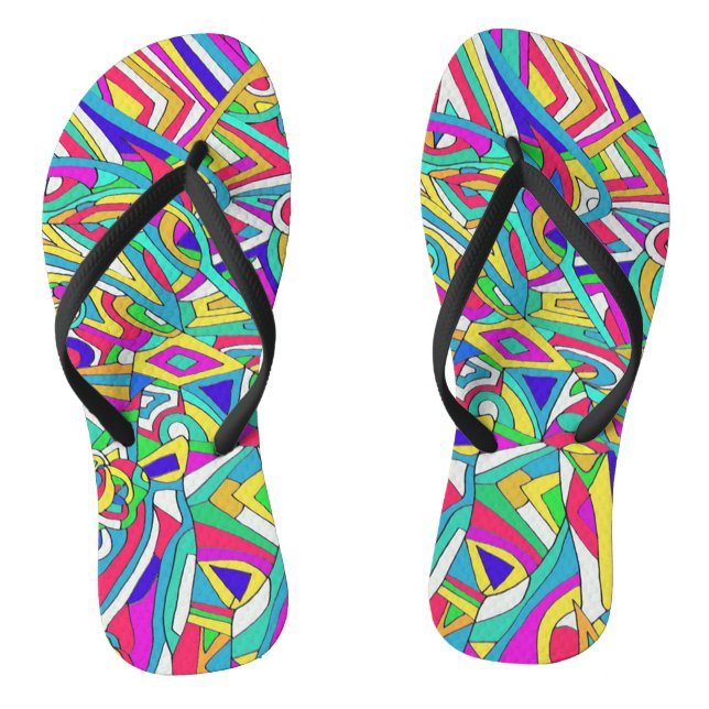 Abstract Portrait Jandals (Footbed)