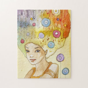 Abstract portrait jigsaw puzzle