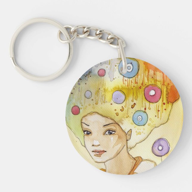 Abstract portrait key ring (Front)