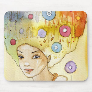 Abstract portrait mouse pad