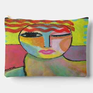 Abstract Portrait of a Red Head Accessory Pouch