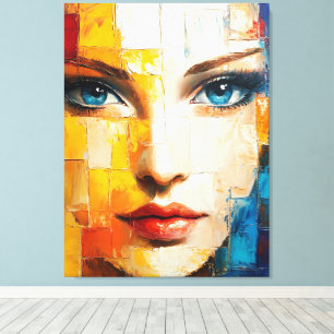 Abstract Portrait of a Woman Canvas Print