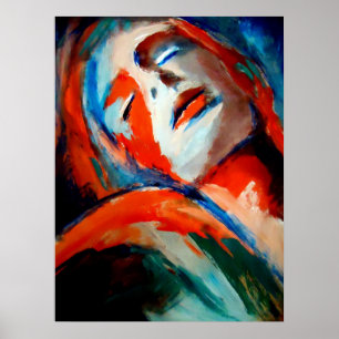 Abstract Portrait of a woman Painting - Art Prints