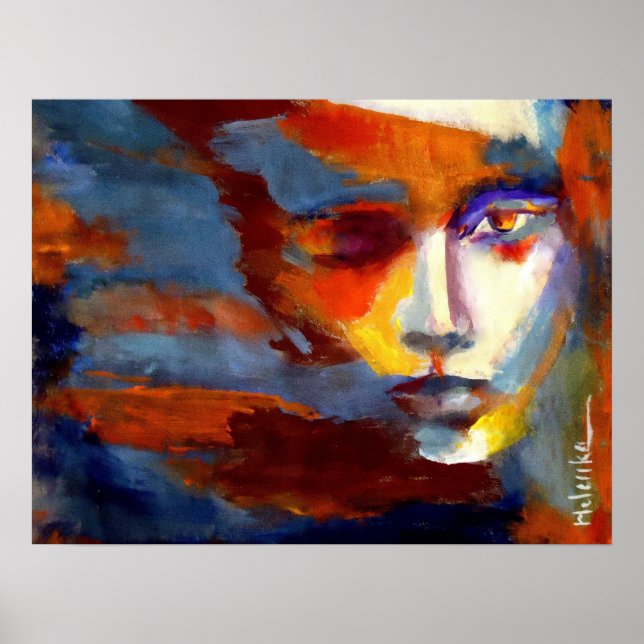 Abstract Portrait of a woman Painting - Art Prints (Front)