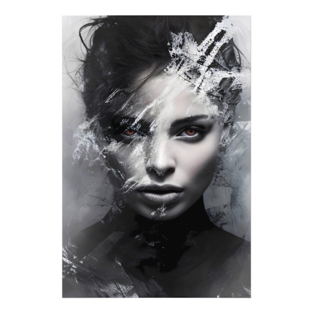 Abstract Portrait of a Woman Photo Print (Front)