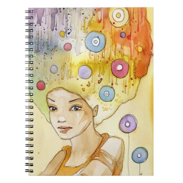 Abstract portrait spiral notebook (Front)