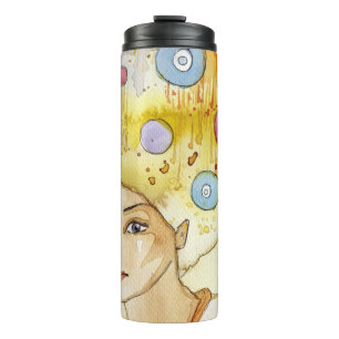 Abstract portrait thermal tumbler