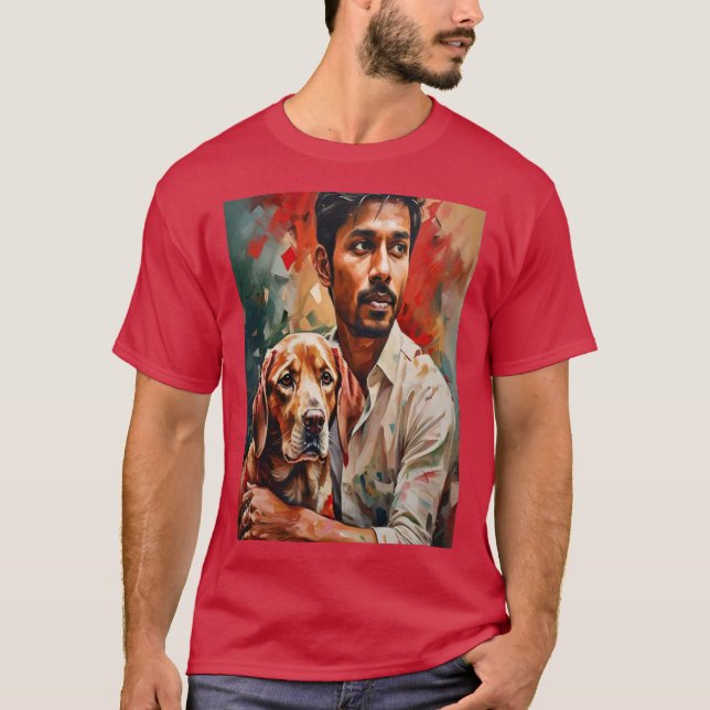 Abstract Portrait with Vibrant Colours T-Shirt (Front)