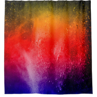 Abstract powder splatted background, Freeze motion Shower Curtain