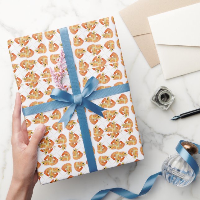Abstract prawn pattern wrapping paper (Gifting)