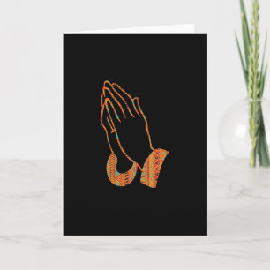 Abstract Praying Hands Illustration Card
