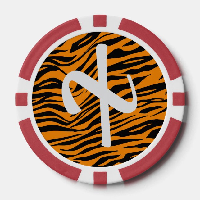 Abstract Predator Skin Camo Art: Adventure design Poker Chips (Front)