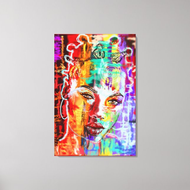 Abstract Pretty Lady Art - Canvas Print (Front)