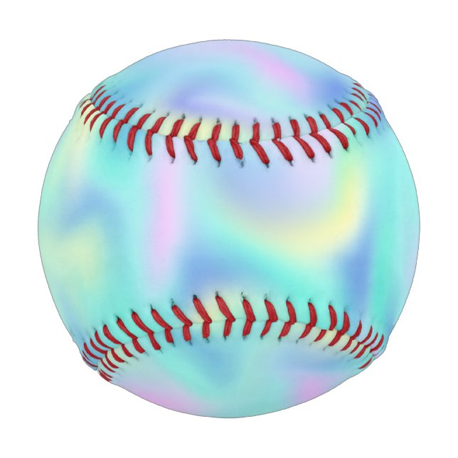 Abstract Pretty Pastel Swirls Pattern Baseball (Front)