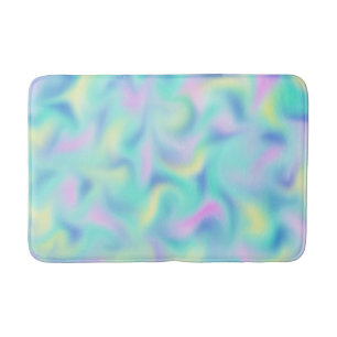 Abstract Pretty Pastel Swirls Pattern Bath Mat