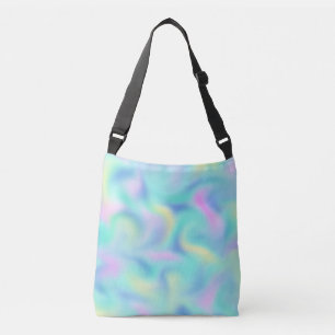 Abstract Pretty Pastel Swirls Pattern Crossbody Bag