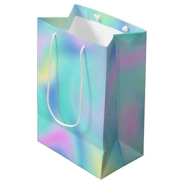 Abstract Pretty Pastel Swirls Pattern Medium Gift Bag (Front Angled)