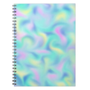 Abstract Pretty Pastel Swirls Pattern Notebook
